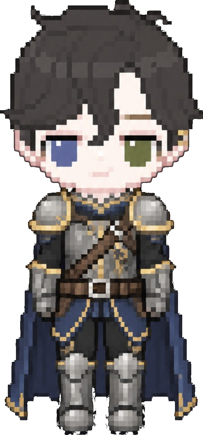 Caballero Deo en pixel art